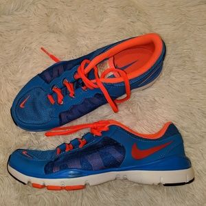 Blue Nike sneakers